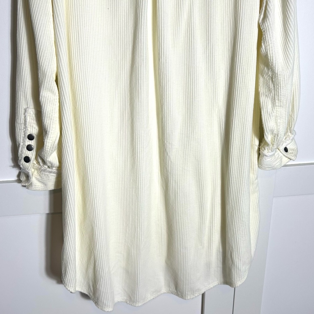 We the Free Women's Off White Corduroy Shirt Dress in Size S - Picture 11 of 16